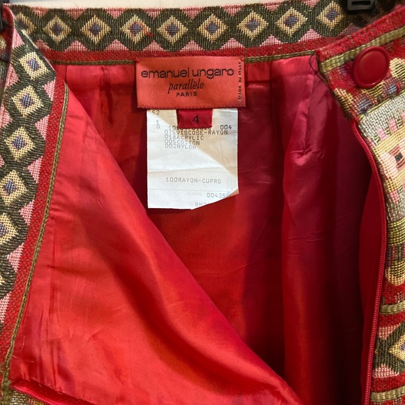 Emanuel Ungaro. Multi-fabric French skirt. - Picture 2 of 3